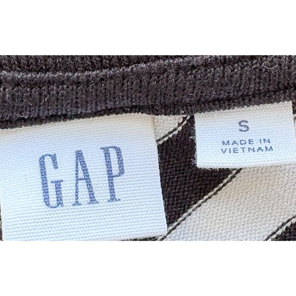 Gap Black & White Stripe Knit Short Sleeve Tee Size S - Picture 7 of 7